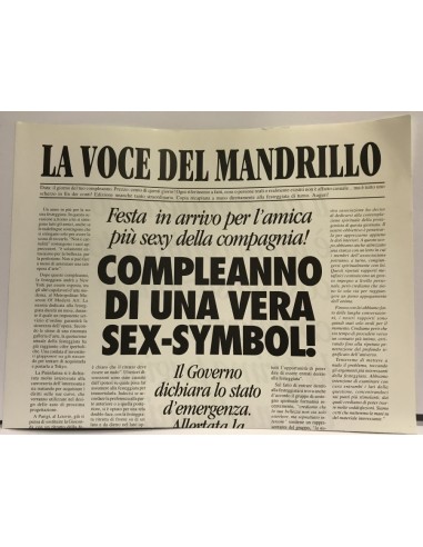 Biglietto auguri giornale Cm. 32x49 -...