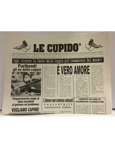 Biglietto auguri giornale Cm. 32x49 -...