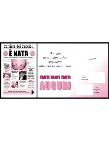 Biglietto auguri giornale Cm. 32x49 -...