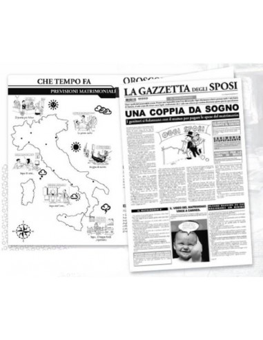 Biglietto auguri giornale Cm. 32x49 -...