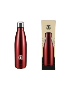 Bottiglia termica borraccia acciaio 500 ML. - Hot & Cold - Rosso Metal