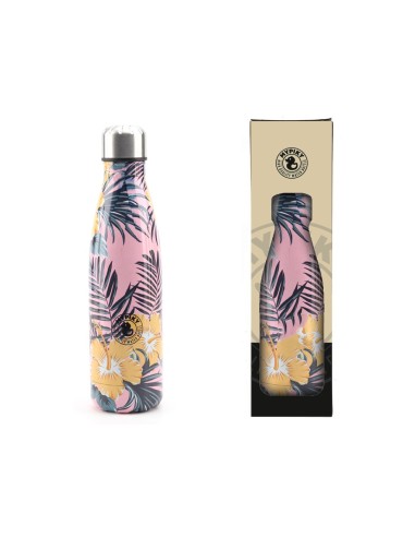 Bottiglia termica borraccia acciaio 500 ML. - Hot & Cold - Fantasia floreale