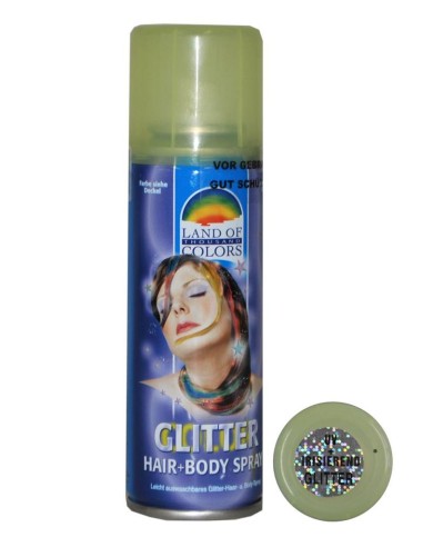 Spray Hair & Body glitterato fosforescente