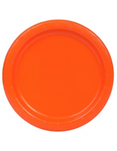 Piatto carta 7" Cm. 18 Tinta unita - Cf. 20 pz - Pumpkin Orange