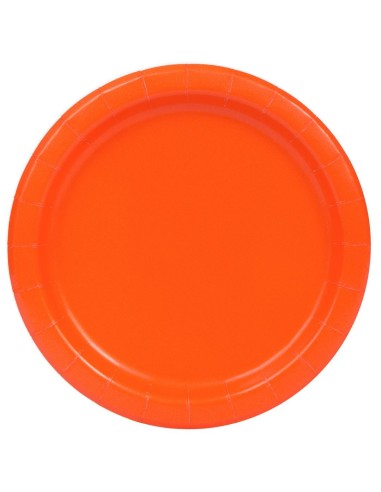 Piatto carta 7" Cm. 18 Tinta unita - Cf. 20 pz - Pumpkin Orange