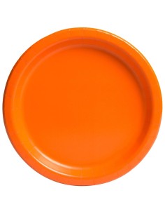 Piatto carta 9" Cm. 23 Tinta unita - Cf. 16 pz - Pumpkin Orange