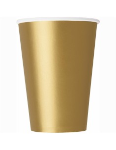 Bicchieri carta 266 ML - Tinta unita - Cf. 14 pz - Gold