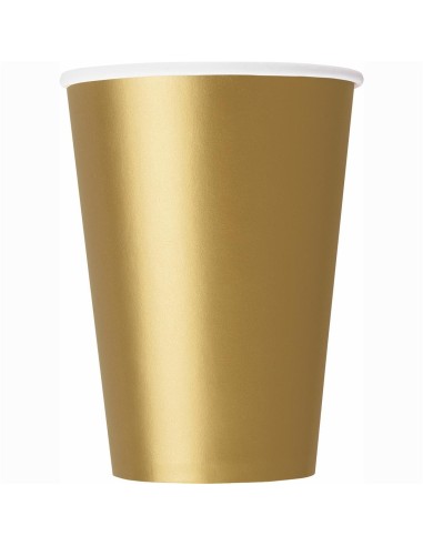 Bicchieri carta 266 ML - Tinta unita - Cf. 14 pz - Gold