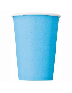 Bicchieri carta 266 ML - Tinta unita - Cf. 14 pz - Powder Blue