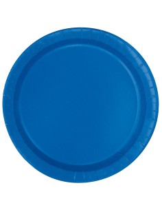 Piatto carta 9" Cm. 23 Tinta unita - Cf. 16 pz - Royal Blue