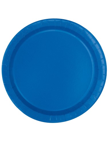 Piatto carta 9" Cm. 23 Tinta unita - Cf. 16 pz - Royal Blue
