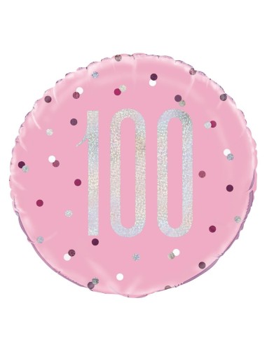 Palloncino mylar 18" Cm. 45 - Glitz Pink & Silver - 100