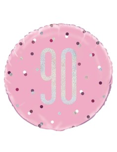 Palloncino mylar 18" Cm. 45 - Glitz Pink & Silver - 90