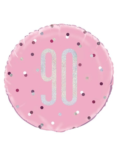 Palloncino mylar 18" Cm. 45 - Glitz Pink & Silver - 90