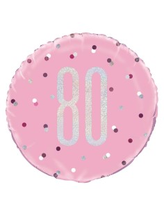 Palloncino mylar 18" Cm. 45 - Glitz Pink & Silver - 80