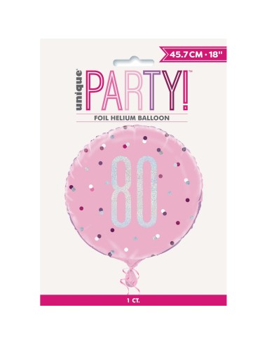 Palloncino mylar 18" Cm. 45 - Glitz Pink & Silver - 80