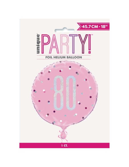 Palloncino mylar 18" Cm. 45 - Glitz Pink & Silver - 80