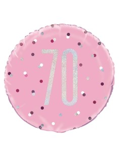 Palloncino mylar 18" Cm. 45 - Glitz Pink & Silver - 70
