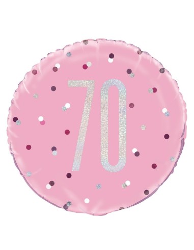 Palloncino mylar 18" Cm. 45 - Glitz Pink & Silver - 70