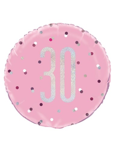 Palloncino mylar 18" Cm. 45 - Glitz Pink & Silver - 30