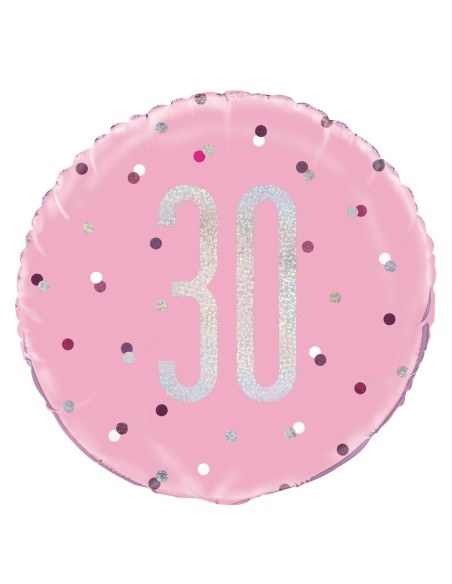 Palloncino mylar 18" Cm. 45 - Glitz Pink & Silver - 30