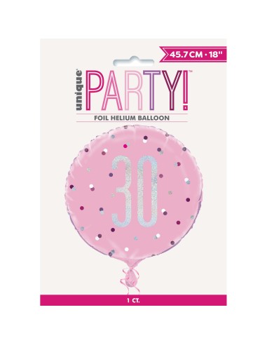 Palloncino mylar 18" Cm. 45 - Glitz Pink & Silver - 30