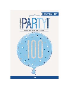 Palloncino mylar 18" Cm. 45 - Glitz Blue & Silver - 100 2