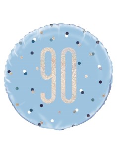 Palloncino mylar 18" Cm. 45 - Glitz Blue & Silver - 90