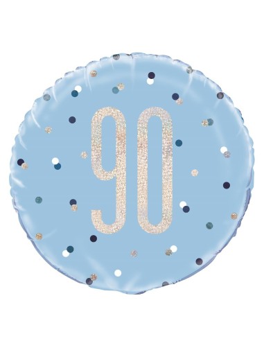 Palloncino mylar 18" Cm. 45 - Glitz Blue & Silver - 90