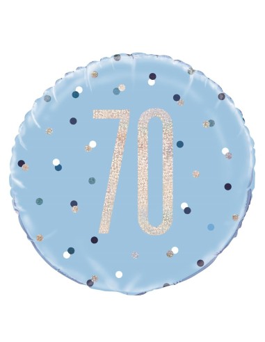 Palloncino mylar 18" Cm. 45 - Glitz Blue & Silver - 70