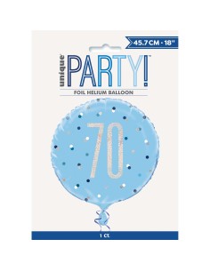 Palloncino mylar 18" Cm. 45 - Glitz Blue & Silver - 70 2