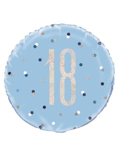 Palloncino mylar 18" Cm. 45 - Glitz Blue & Silver - 18