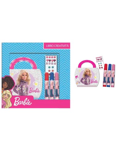 Libro creatività con colori e stickers Cm. 22x16 - Barbie