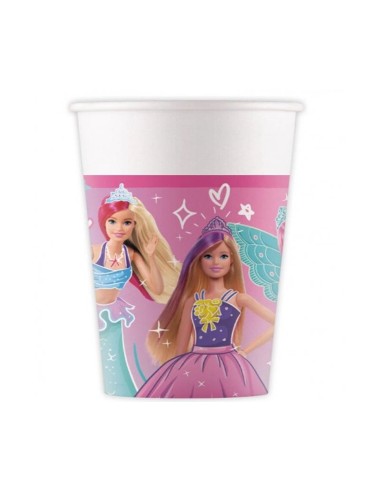 Bicchieri carta FSC - Confezione 8 pezzi - Barbie