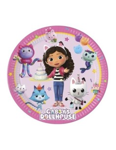 Piatti carta FSC Cm. 20 - Confezione 8 pezzi - Gabbys Dollhouse