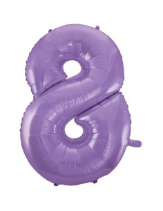 Palloncino Mylar 40" Cm. 101 Rocca - Satin Lilla - Numero 8