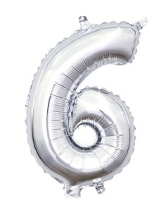 Palloncino Mylar 40" Cm. 101 Rocca - Silver Argento - Numero 6