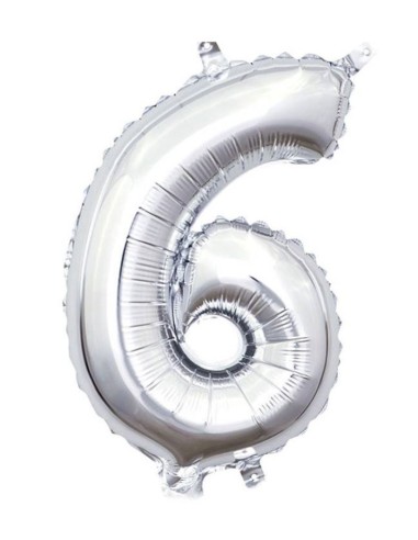 Palloncino Mylar 40" Cm. 101 Rocca - Silver Argento - Numero 6