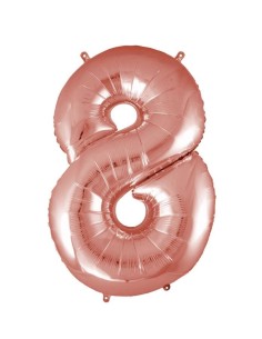 Palloncino Mylar 40" Cm. 101 Rocca - Rosa Gold - Numero 8