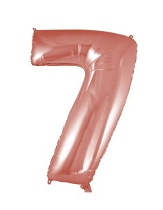Palloncino Mylar 40" Cm. 101 Rocca - Rosa Gold - Numero 7