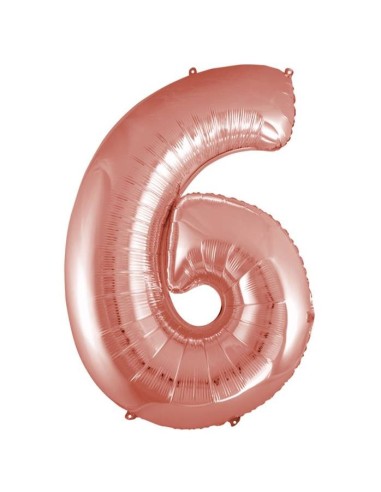 Palloncino Mylar 40" Cm. 101 Rocca - Rosa Gold - Numero 6