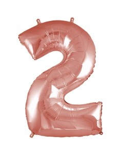 Palloncino Mylar 40" Cm. 101 Rocca - Rosa Gold - Numero 2
