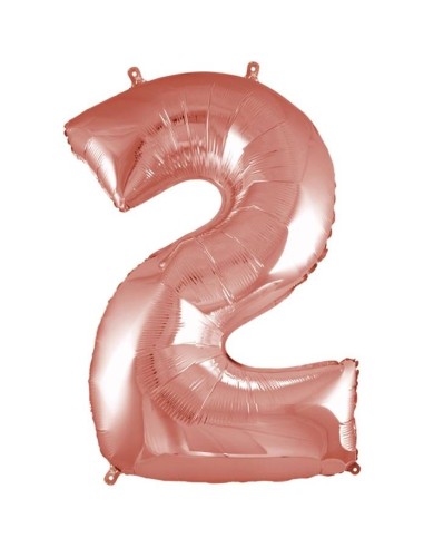 Palloncino Mylar 40" Cm. 101 Rocca - Rosa Gold - Numero 2