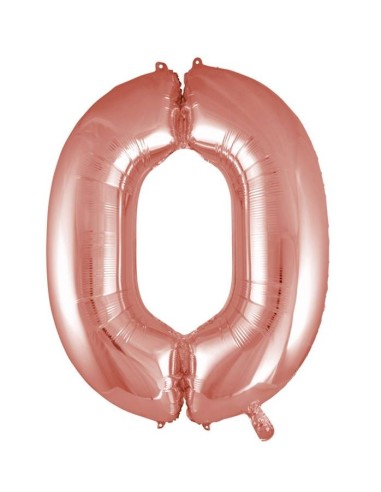 Palloncino Mylar 40" Cm. 101 Rocca - Rosa Gold - Numero 0