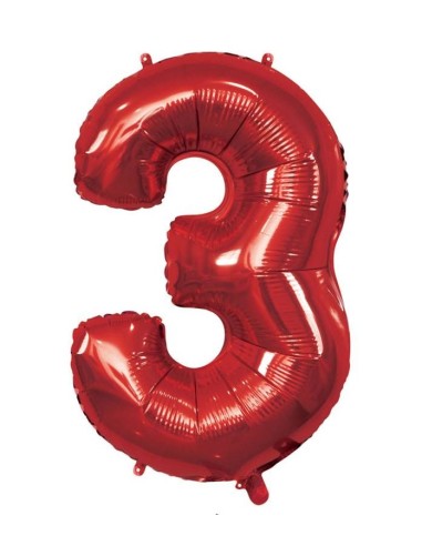 Palloncino Mylar 40" Cm. 101 Rocca - Rosso - Numero 3
