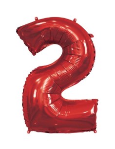 Palloncino Mylar 40" Cm. 101 Rocca - Rosso - Numero 2