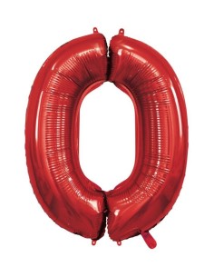 Palloncino Mylar 40" Cm. 101 Rocca - Rosso - Numero 0