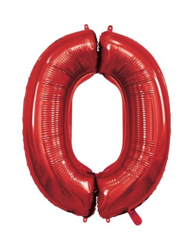 Palloncino Mylar 40" Cm. 101 Rocca - Rosso - Numero 0