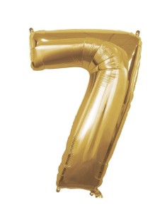 Palloncino Mylar 40" Cm. 101 Rocca - Oro Gold - Numero 7
