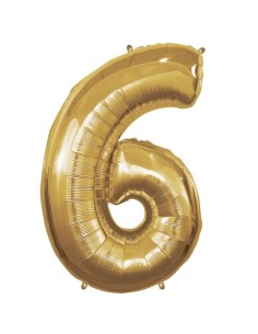 Palloncino Mylar 40" Cm. 101 Rocca - Oro Gold - Numero 6